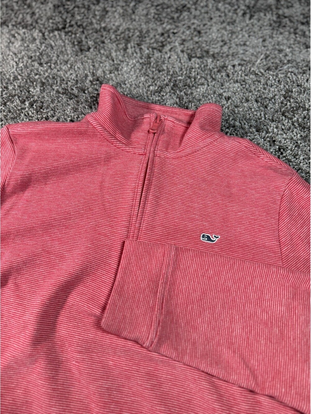 Vineyard Vines Quarter Zip Sweater Youth Large (16) Red